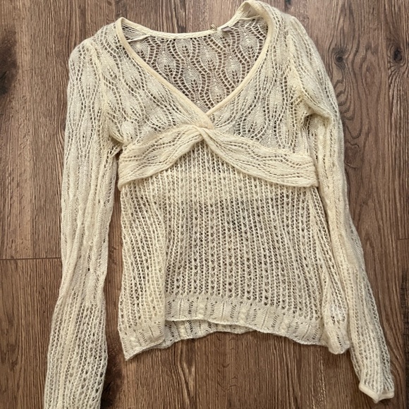 Anthropologie Sweaters - Anthropologie Knitted and Knotted Ivory Sweater